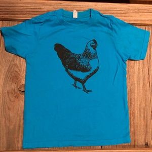 Kids screen print chicken T-shirt, size S